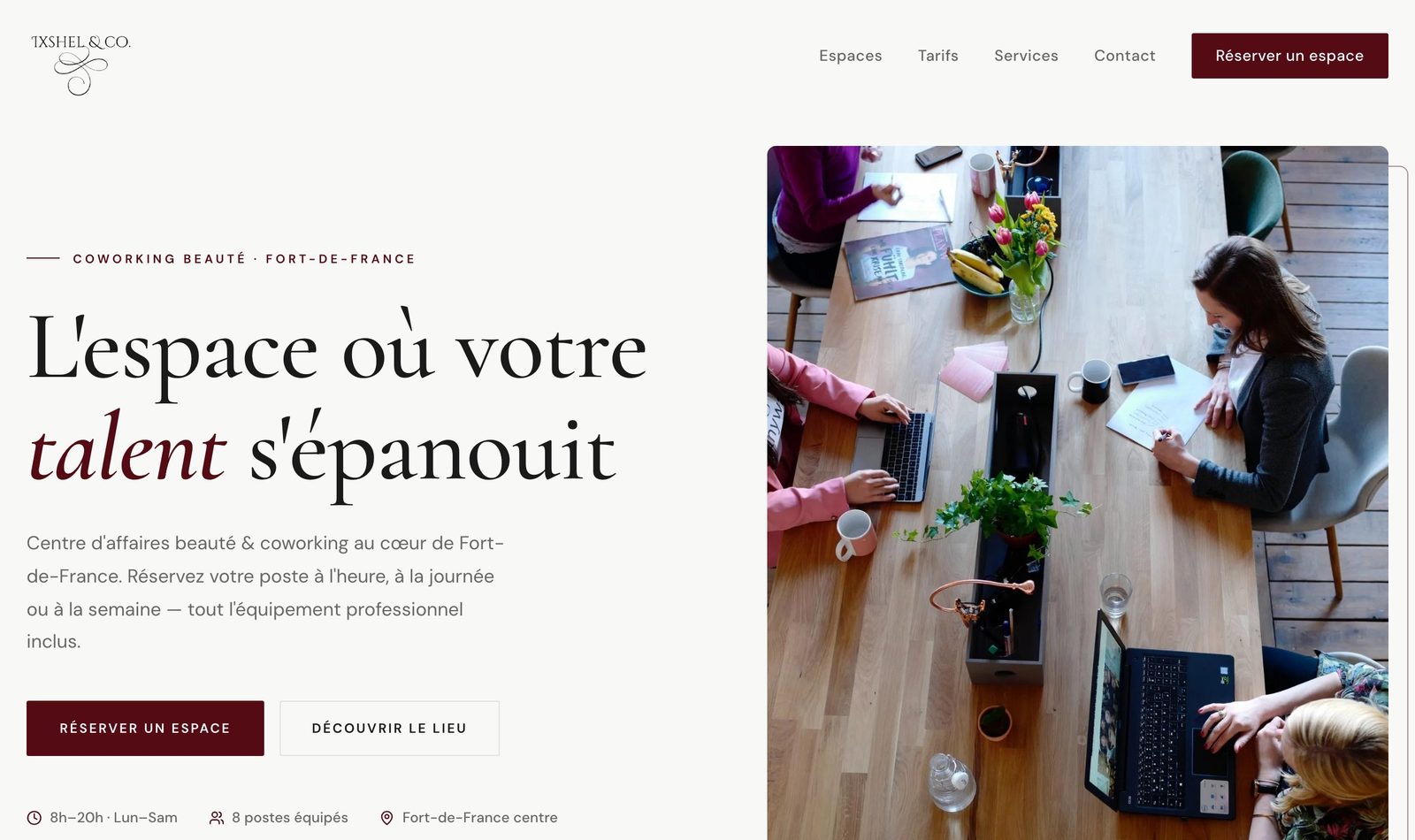 IXSHEL&CO — centre de coworking beauté